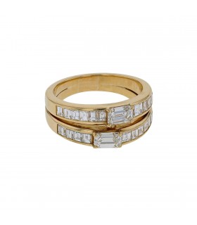 Bague or, diamants