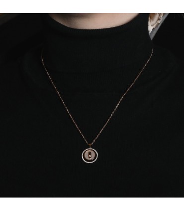Messika Lucky Move gold, diamonds and mother of pearl necklace