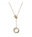 Cartier Trinity three tones gold and diamonds necklace