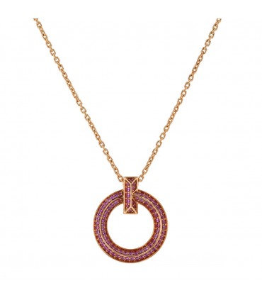 Tiffany & Co. Cercle T1 Edition Limitée pink sapphires and gold necklace