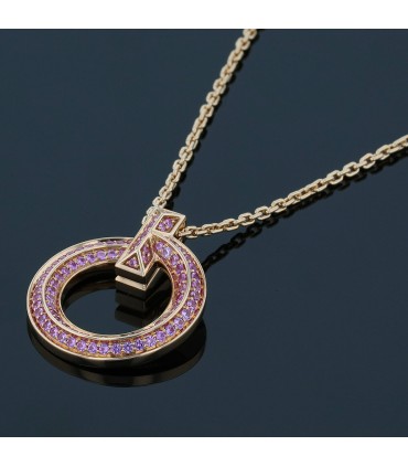 Tiffany & Co. Cercle T1 Edition Limitée pink sapphires and gold necklace