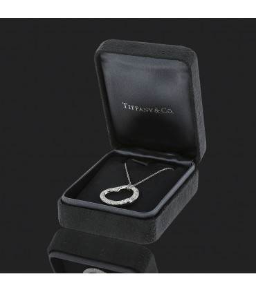 Tiffany & Co. Open Heart platinum and diamonds necklace