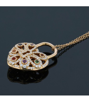 Tiffany & Co. diamonds, opals, citrine, garnet, amethyst, iolite, pink tourmaline and gold necklace