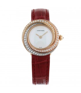 Cartier Trinity diamonds and three tones gold watch