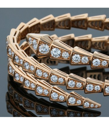 Bulgari Serpenti Viper diamonds and gold bracelet