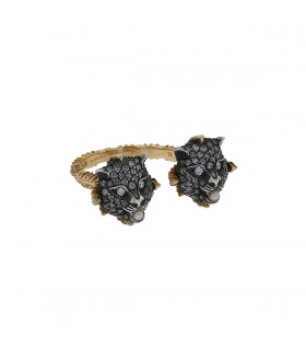 Gucci Le Marché des Merveilles silver, gold, diamonds and cultured pearls ring