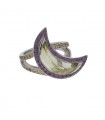 Mauboussin Subtil Songe prasiolite, pink sapphires and gold ring