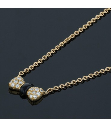 Van Cleef & Arpels onyx, diamonds and gold necklace