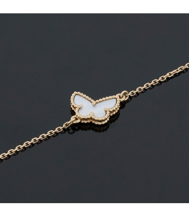 Van Cleef & Arpels Sweet Alhambra Papillon mother of pearl and gold bracelet