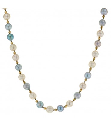 Pearls and gold necklace