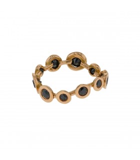 Luis Navarro black diamonds and gold ring