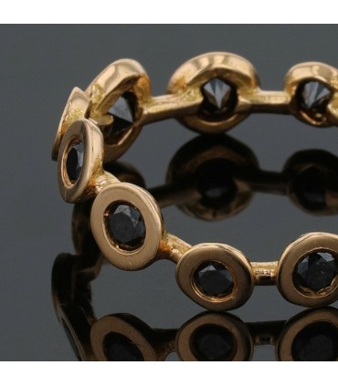 Luis Navarro black diamonds and gold ring