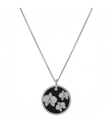 Cartier Caresse d’Orchidées diamonds, onyx and gold necklace