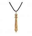 Cartier Panthère gold, onyx, garnets and diamonds pendant