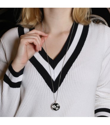 Cartier Caresse d’Orchidées diamonds, onyx and gold necklace