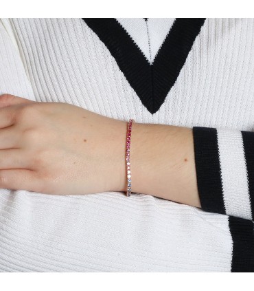 Bracelet ligne saphirs rainbow