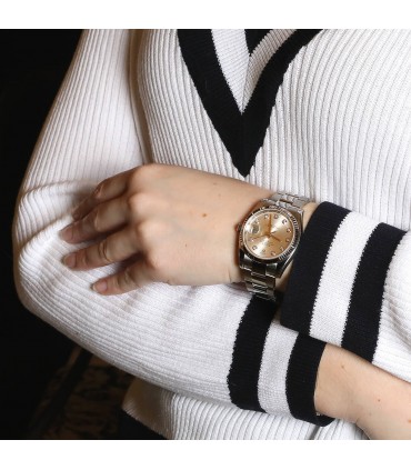 Rolex DateJust stainless steel and diamonds watch