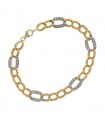 Bracelet gourmette or, diamants