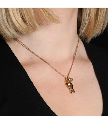 Cartier Panthère gold, garnets and onyx necklace
