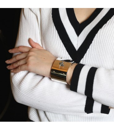Hermès Kelly silver bracelet