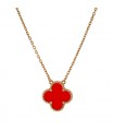 Van Cleef & Arpels Vintage Alhambra cornelian and gold necklace