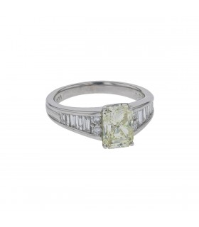 Solitaire platine et diamant - Pré-certificat LFG 1,76 cts N-R SI1