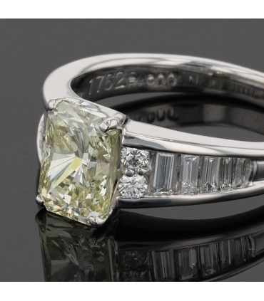 Solitaire platine et diamant - Pré-certificat LFG 1,76 cts N-R SI1
