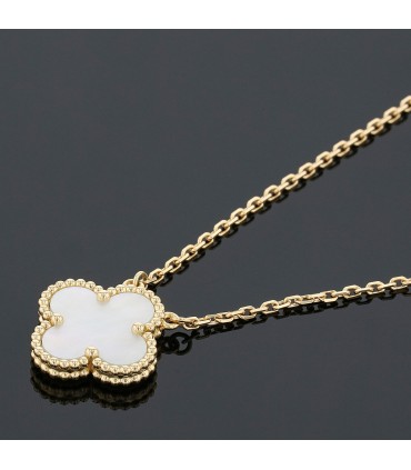 Van Cleef & Arpels Vintage Alhambra mother-of-pearl and gold necklace
