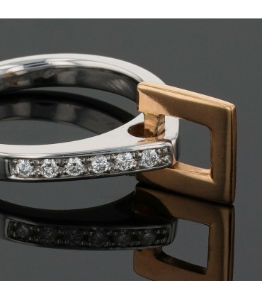 Lilistone diamonds and gold ring