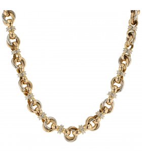 Caplain three tones gold necklace