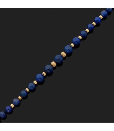 Collier or et lapis