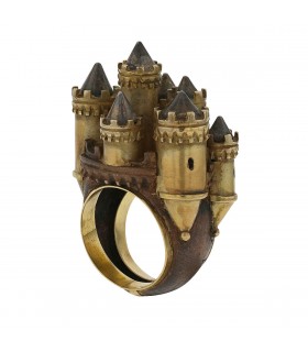 Alessandro Dari gold, bronze and silver ring ring