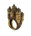 Alessandro Dari gold, bronze and silver ring ring