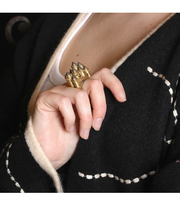 Alessandro Dari gold, bronze and silver ring ring