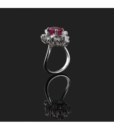 Bague or, rubis et diamants