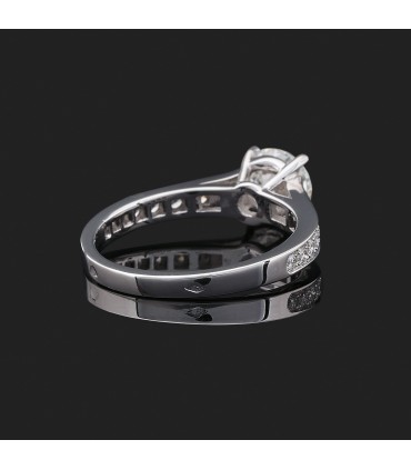 Bague solitaire platine et diamants