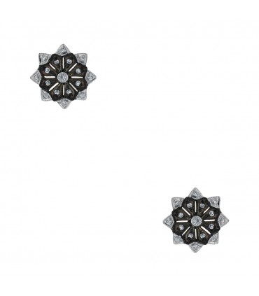 Boucles d’oreilles or, diamants