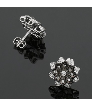 Boucles d’oreilles or, diamants