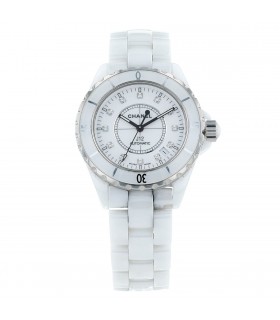 Chanel J12 diamonds, ceramic and stainless steel watch