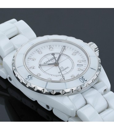 Chanel J12 diamonds, ceramic and stainless steel watch