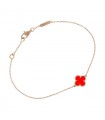 Van Cleef & Arpels Sweet Alhambra cornaline and gold bracelet