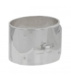Hermès Kelly silver bracelet