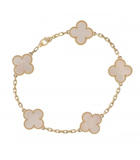 Van Cleef & Arpels Vintage Alhambra mother-of-pearl and gold bracelet