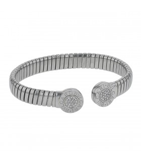 Bulgari Bulgari diamonds and stainless steel bracelet