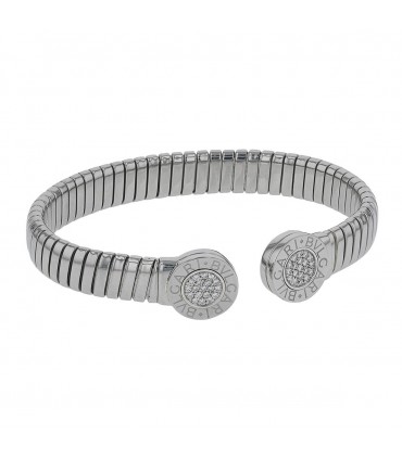 Bulgari Bulgari diamonds and stainless steel bracelet