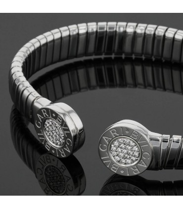 Bulgari Bulgari diamonds and stainless steel bracelet