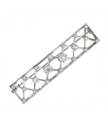 Broche or, diamants