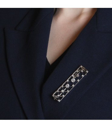 Broche or, diamants