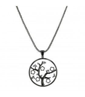 Diamonds, gold and silver necklace