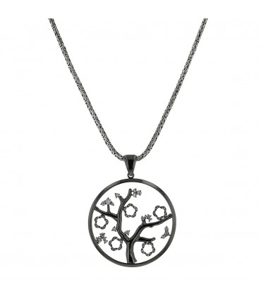 Diamonds, gold and silver necklace